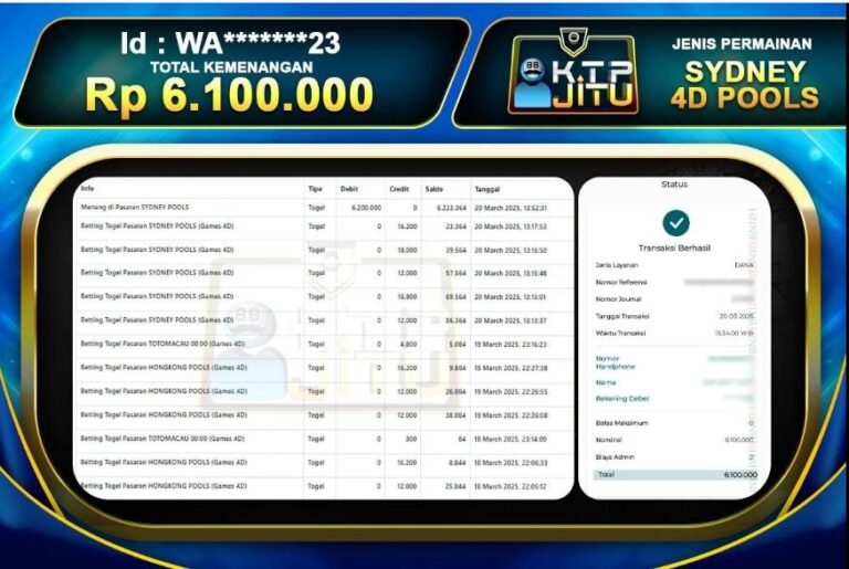 Pembayaran Withdraw Hari Ini 20 Maret 2025 By KTPJITU 20/03/2025