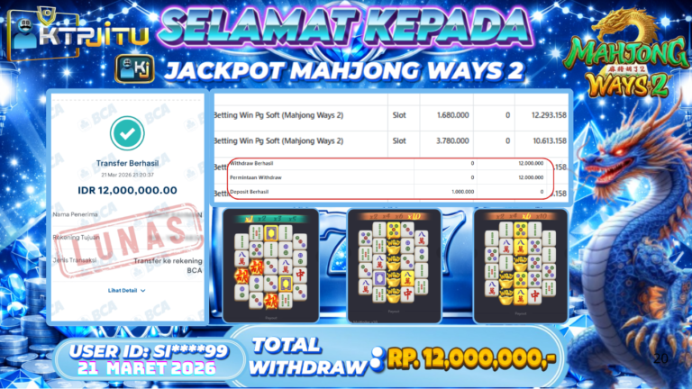 Pembayaran Withdraw Hari Ini — 21 Maret 2026 Oleh KTPJITU