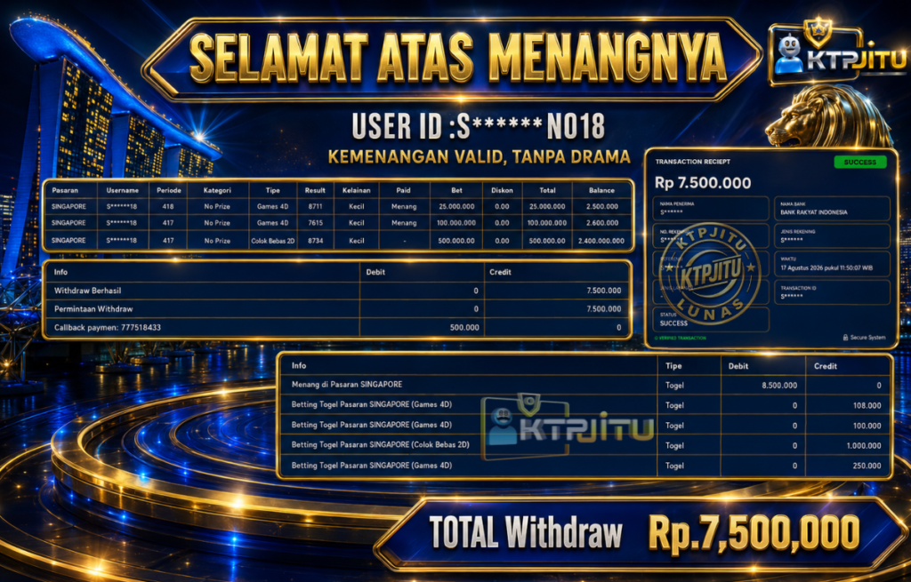 Pembayaran Withdraw Hari Ini — 17 Agustus 2026 Oleh KTPJITU Pembayaran Withdraw Hari Ini — 17 Agustus 2026 Oleh KTPJITU
