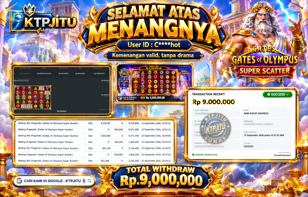 Pembayaran Withdraw Hari Ini — 12 September 2026 Oleh KTPJITU