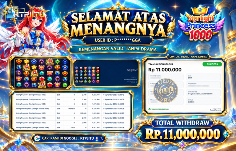 Pembayaran Withdraw Hari Ini — 19 September 2026 Oleh KTPJITU