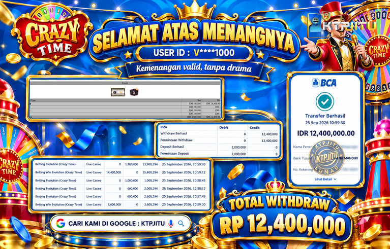 Pembayaran Withdraw Hari Ini — 25 September 2026 Oleh KTPJITU