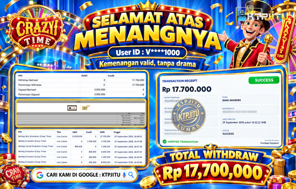 Pembayaran Withdraw Hari Ini — 25 September 2026 Oleh KTPJITU