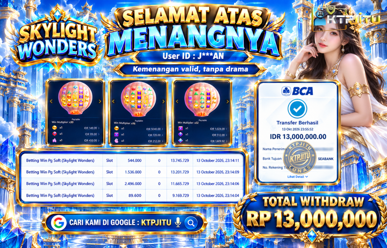 Pembayaran Withdraw Hari Ini — 13 Oktober 2026 Oleh KTPJITU