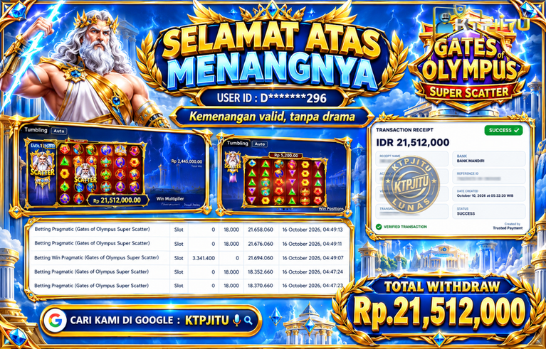 Pembayaran Withdraw Hari Ini — 16 Oktober 2026 Oleh KTPJITU