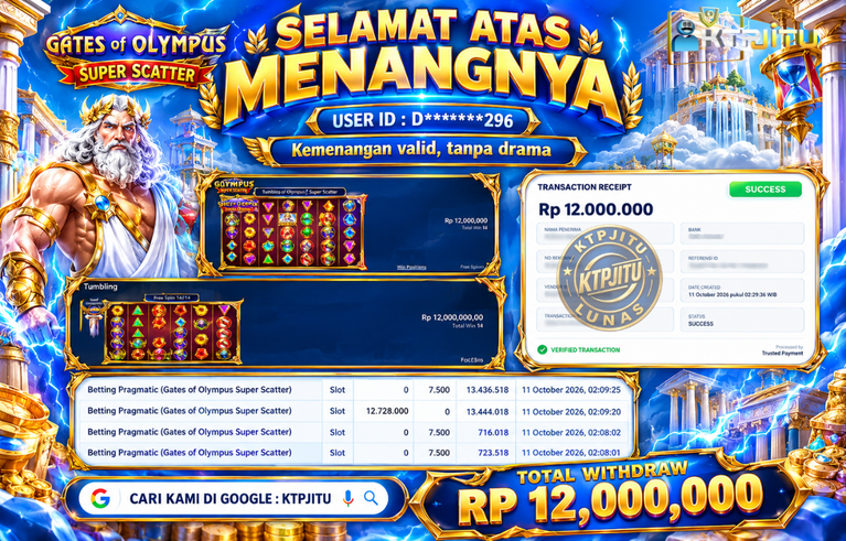 Pembayaran Withdraw Hari Ini — 11 Oktober 2026 Oleh KTPJITU