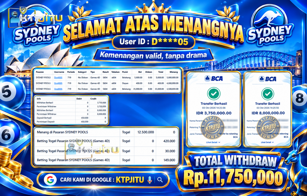 Pembayaran Withdraw Hari Ini — 03 Oktober 2026 Oleh KTPJITU