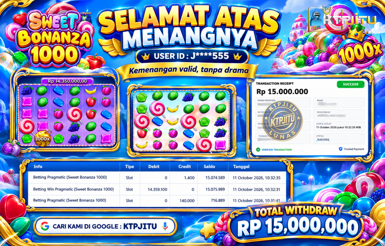 Pembayaran Withdraw Hari Ini — 11 Oktober 2026 Oleh KTPJITU