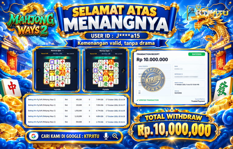 Pembayaran Withdraw Hari Ini — 17 Oktober 2026 Oleh KTPJITU