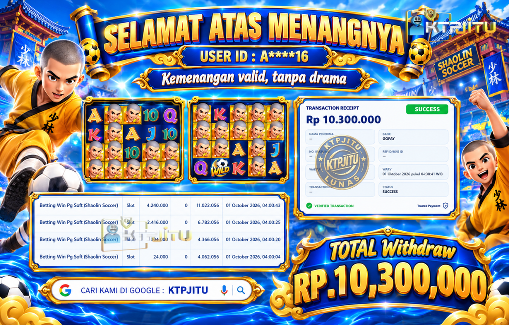 Pembayaran Withdraw Hari Ini — 01 Oktober 2026 Oleh KTPJITU