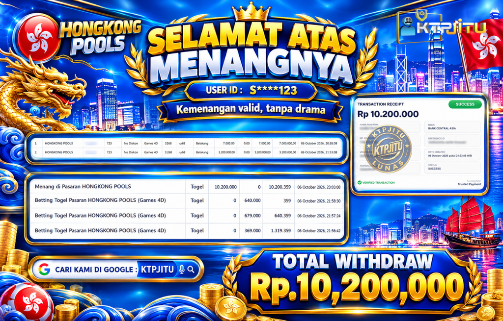 Pembayaran Withdraw Hari Ini — 06 Oktober 2026 Oleh KTPJITU